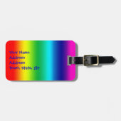 Étiquette À Bagage Pirouette d'arc-en-ciel formée par chat (Devant horizontal)