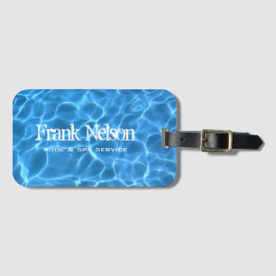 Étiquette À Bagage Piscine Bleu Aqua
