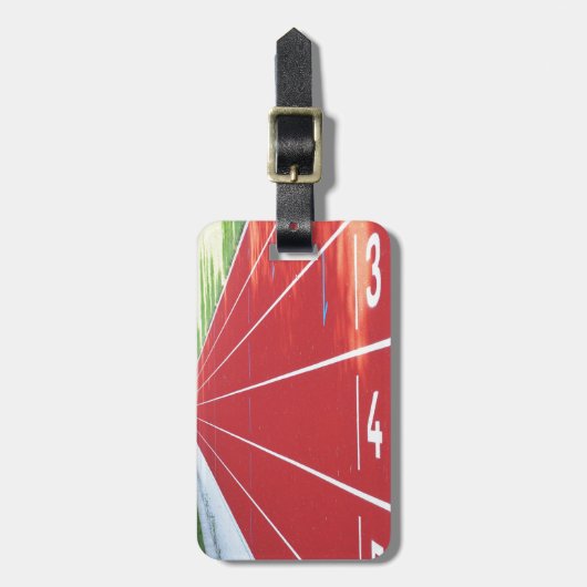 Étiquette À Bagage Piste Et Champ En Cours (Devant Vertical)