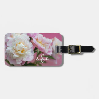 Étiquette À Bagage Pivoines roses