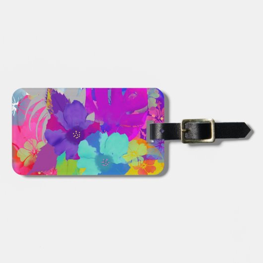 Étiquette À Bagage PixDezines bali kai/arrière - plan DO-IT-YOURSELF (Devant horizontal)