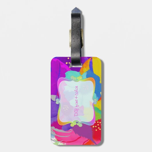 Étiquette À Bagage PixDezines bali kai/arrière - plan DO-IT-YOURSELF (Dos Vertical)