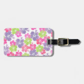 Étiquette À Bagage PixDezines hibiscus/do-it-yourself arrière - plan (Devant horizontal)