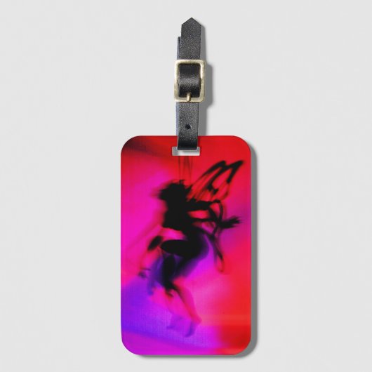 Étiquette À Bagage Pixie Danser en rose (Devant Vertical)