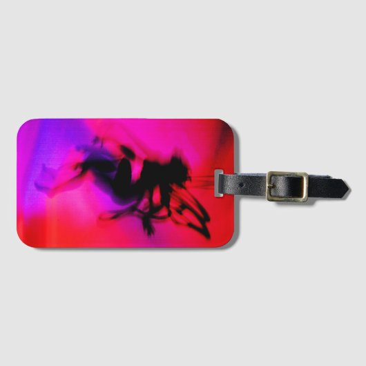 Étiquette À Bagage Pixie Danser en rose (Devant Horizontal)