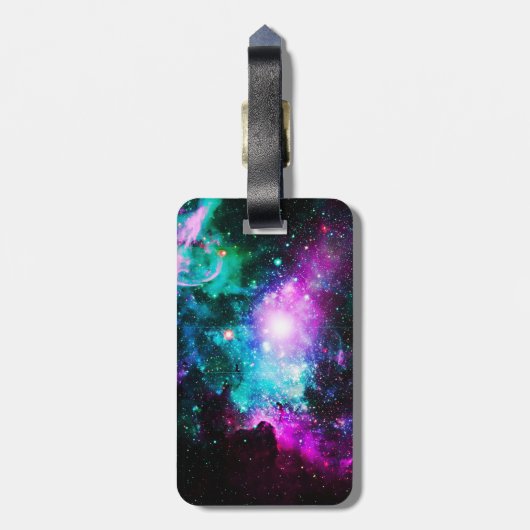 Étiquette À Bagage Pizza de chat du DJ de l'espace (Dos Vertical)