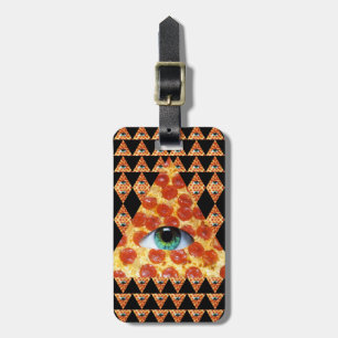 Étiquette À Bagage Pizza d'Illuminati