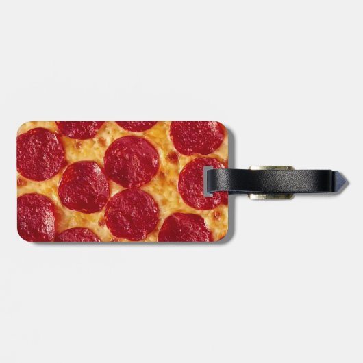 Étiquette À Bagage pizza pepperonis (Dos horizontal)
