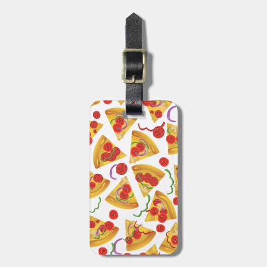Étiquette À Bagage Pizza Slice Motif (Devant Vertical)