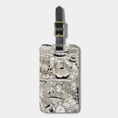 Étiquette À Bagage Place du marché (Devant Vertical)