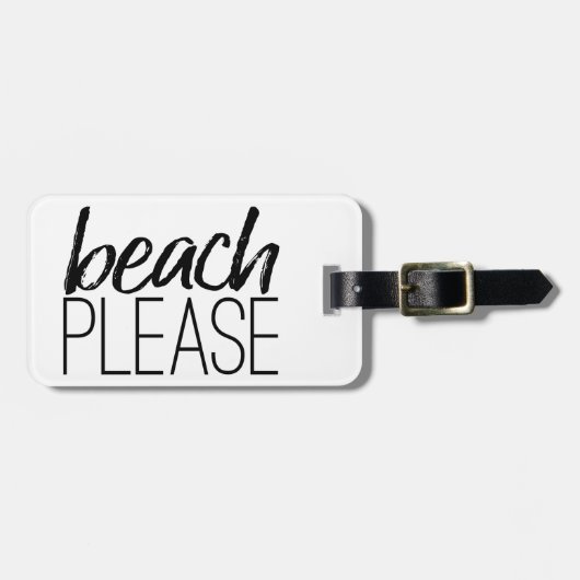 Étiquette À Bagage Plage (Devant horizontal)