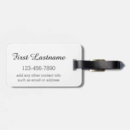 Étiquette À Bagage Plage (Dos horizontal)