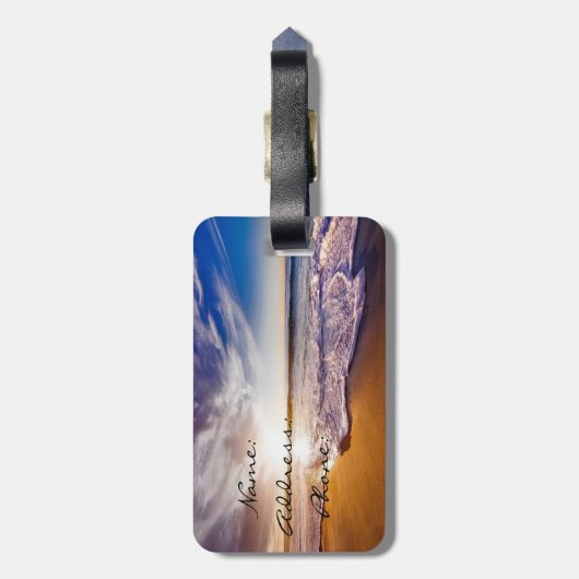 Étiquette À Bagage Plage (Dos Vertical)