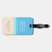 Étiquette À Bagage Plage Abstraite Chic Moderne S'il vous plaît Monog (Dos horizontal)