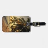 Étiquette À Bagage Plage au coucher du soleil, Trinidad (Devant horizontal)