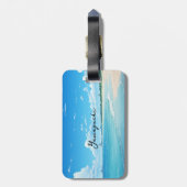 Étiquette À Bagage Plage Blue Ocean (Dos Vertical)