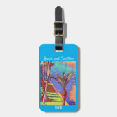 Étiquette À Bagage Plage côtière de Little Palm customisée (Devant Vertical)