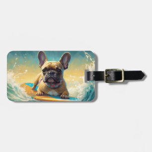 Étiquette À Bagage Plage de Bulldog