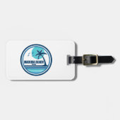 Étiquette À Bagage Plage de Madeira Floride Palmiers Oiseaux (Devant horizontal)