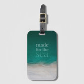 Étiquette À Bagage Plage de sable blanc tropical été (Devant Vertical)