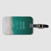 Étiquette À Bagage Plage de sable blanc tropical été (Devant Horizontal)