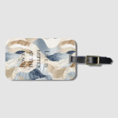 Étiquette À Bagage Plage de sable bleu crème Côte d'Ivoire Abstrait W (Devant Horizontal)