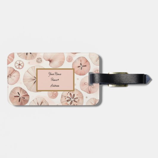 Étiquette À Bagage Plage de sable clair Dollar (Dos horizontal)