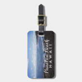 Étiquette À Bagage Plage de sable noir de Punalu'u Hawaii (Devant Vertical)