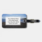 Étiquette À Bagage Plage de sable noir de Punalu'u Hawaii (Dos horizontal)