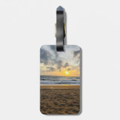 Étiquette À Bagage Plage de sable tropical océan l'aventure commence (Dos Vertical)