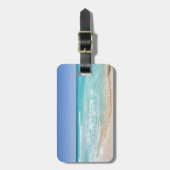 Étiquette À Bagage Plage de vague de la mer tropicale de Cancun Mexiq (Devant Vertical)