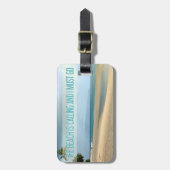 Étiquette À Bagage Plage d'Hawaii | La Plage Est En Train D'Appeler D (Devant Vertical)