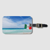Étiquette À Bagage Plage Drapeau Mexicaine (Devant Horizontal)