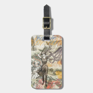 Étiquette À Bagage Plage du poulpe Antique Steampunk côtier