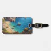 Étiquette À Bagage Plage en Grèce (Devant horizontal)