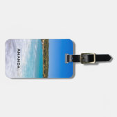 Étiquette À Bagage Plage exotique Île tropicale Paradis (Devant horizontal)