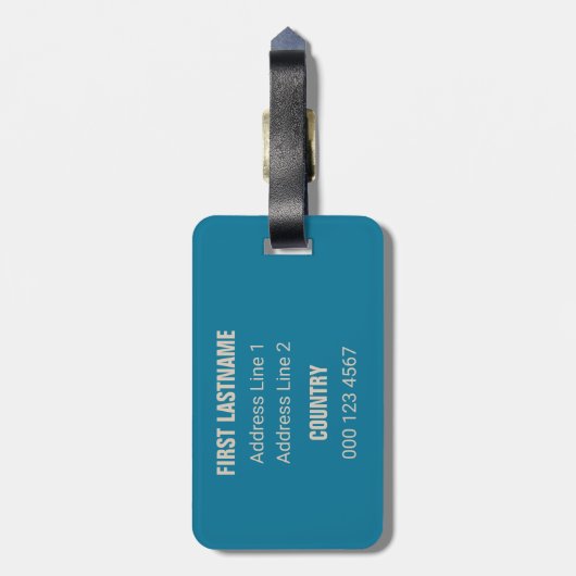 Étiquette À Bagage Plage faite sur commande des textes dans (Dos Vertical)