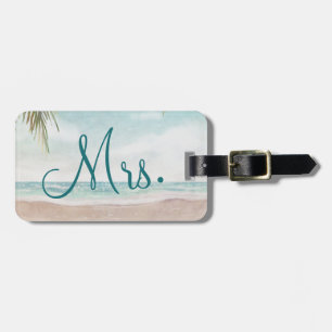 Étiquette À Bagage Plage Isle de Brise Voyage de Noces sur mesure Mme