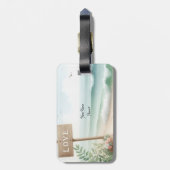 Étiquette À Bagage Plage Love de bord de mer (Dos Vertical)