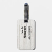 Étiquette À Bagage Plage nautique avec Rowboat & Fishing Net (Dos Vertical)