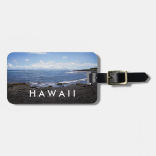 Étiquette À Bagage Plage noire Hawaï de sable de Punalu'u