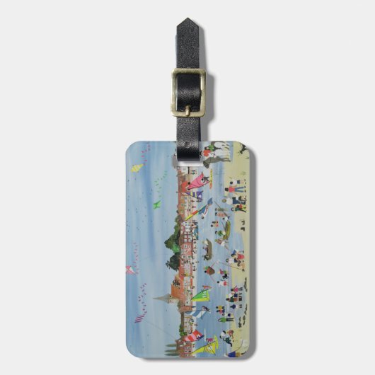 Étiquette À Bagage Plage occupée (Devant Vertical)