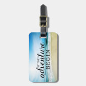 Étiquette À Bagage Plage Océanique Tranquille Laisser Commencer L'Ave (Devant Vertical)