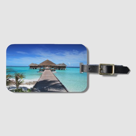 Étiquette À Bagage Plage, Resort, Jetty (Devant Horizontal)