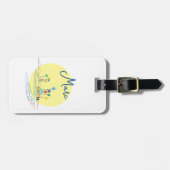 Étiquette À Bagage Plage tropicale (Devant horizontal)