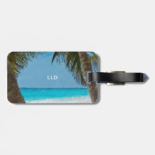 Étiquette À Bagage Plage tropicale (Dos horizontal)