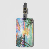 Étiquette À Bagage Plage tropicale (Devant Vertical)