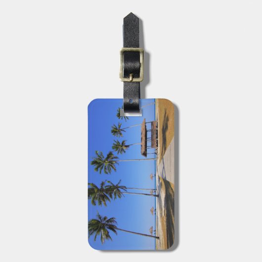 Étiquette À Bagage Plage tropicale (Devant Vertical)