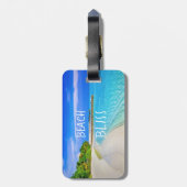 Étiquette À Bagage Plage tropicale Bliss (Dos Vertical)