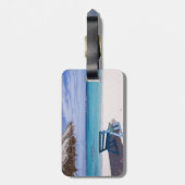 Étiquette À Bagage Plage tropicale, Chaise, Plumeria (Dos Vertical)